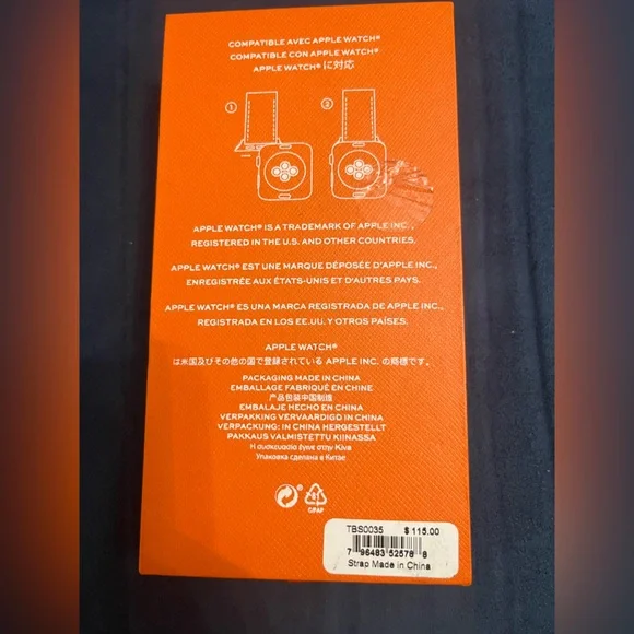 Tori Burch Brown Leather Watch Band with Gold Accents - Picture 7 of 8